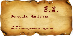 Bereczky Marianna névjegykártya